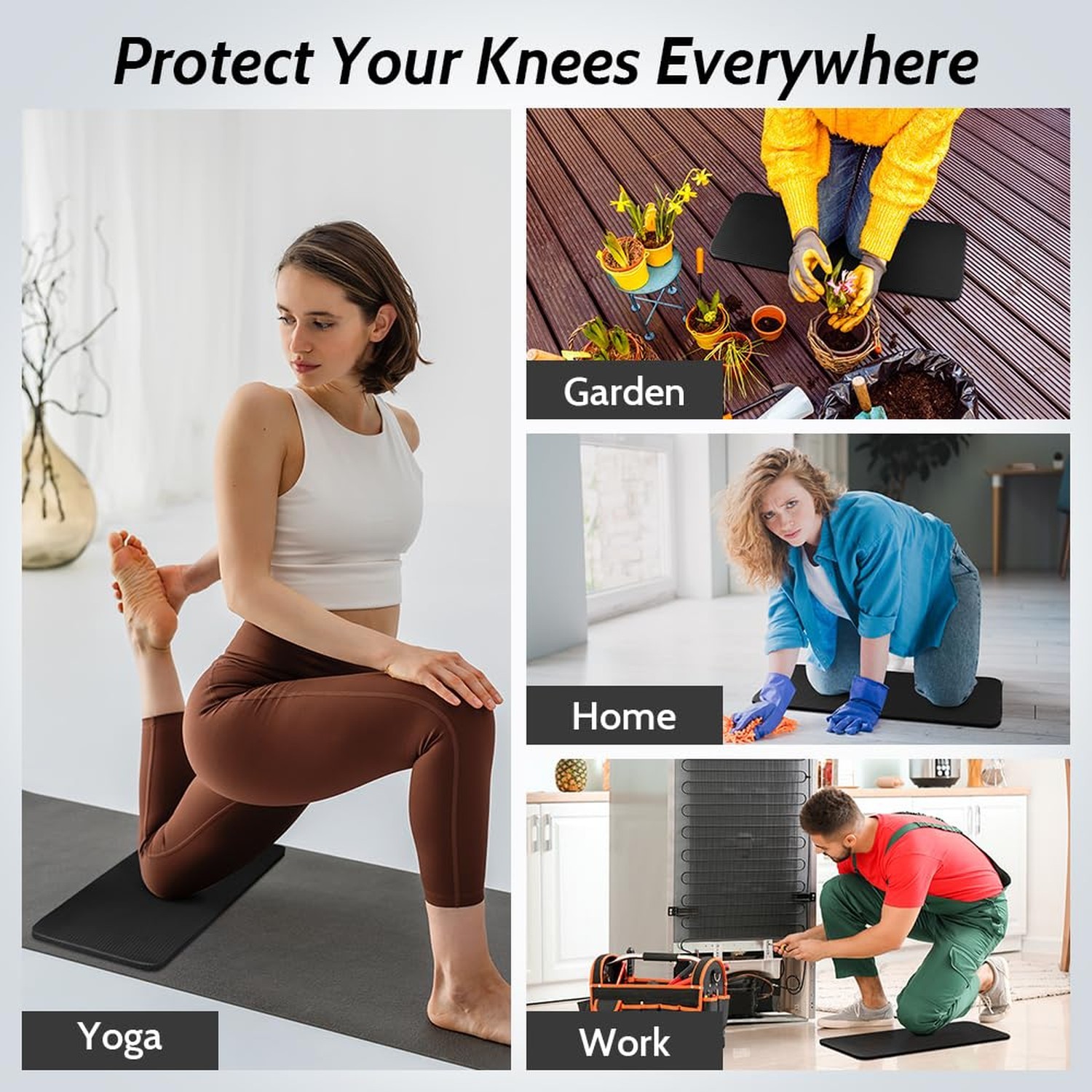 JBM Thick Yoga Knee Pad Cushion Non-Slip Floor Exercises Knee Pad for Yoga Pl…