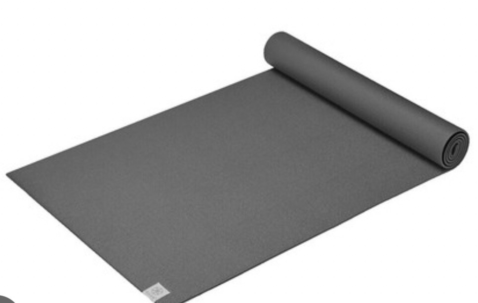Gaiam Classic Yoga Mat 3MM Lakeside Light Grey Lightweight Portable Non-Slip NEW