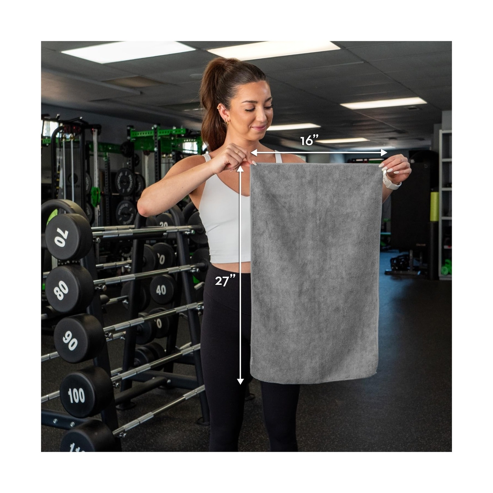 S&T INC. Microfiber Sweat Towel for Gym, Yoga Towel for Home Gym, Workout Tow…