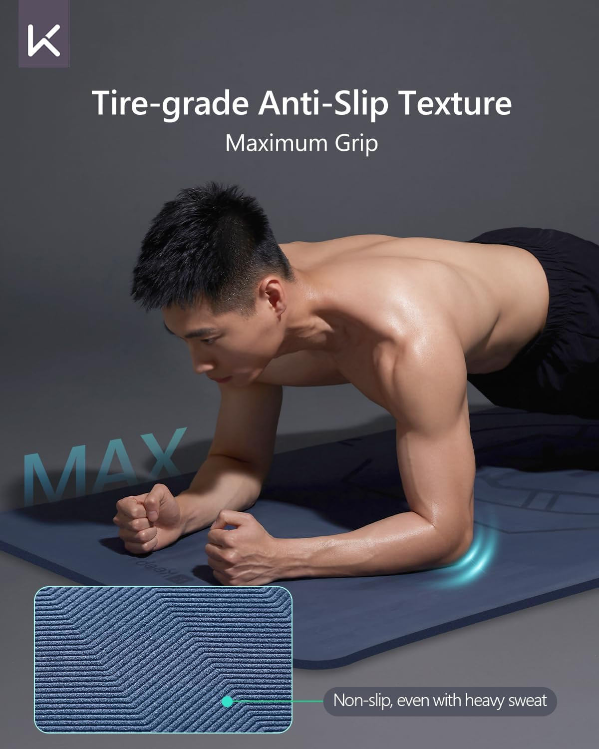 Extra Wide 79″ Yoga Mat for Men – Non-Slip, Thick TPE Fitness & Pilates Mat