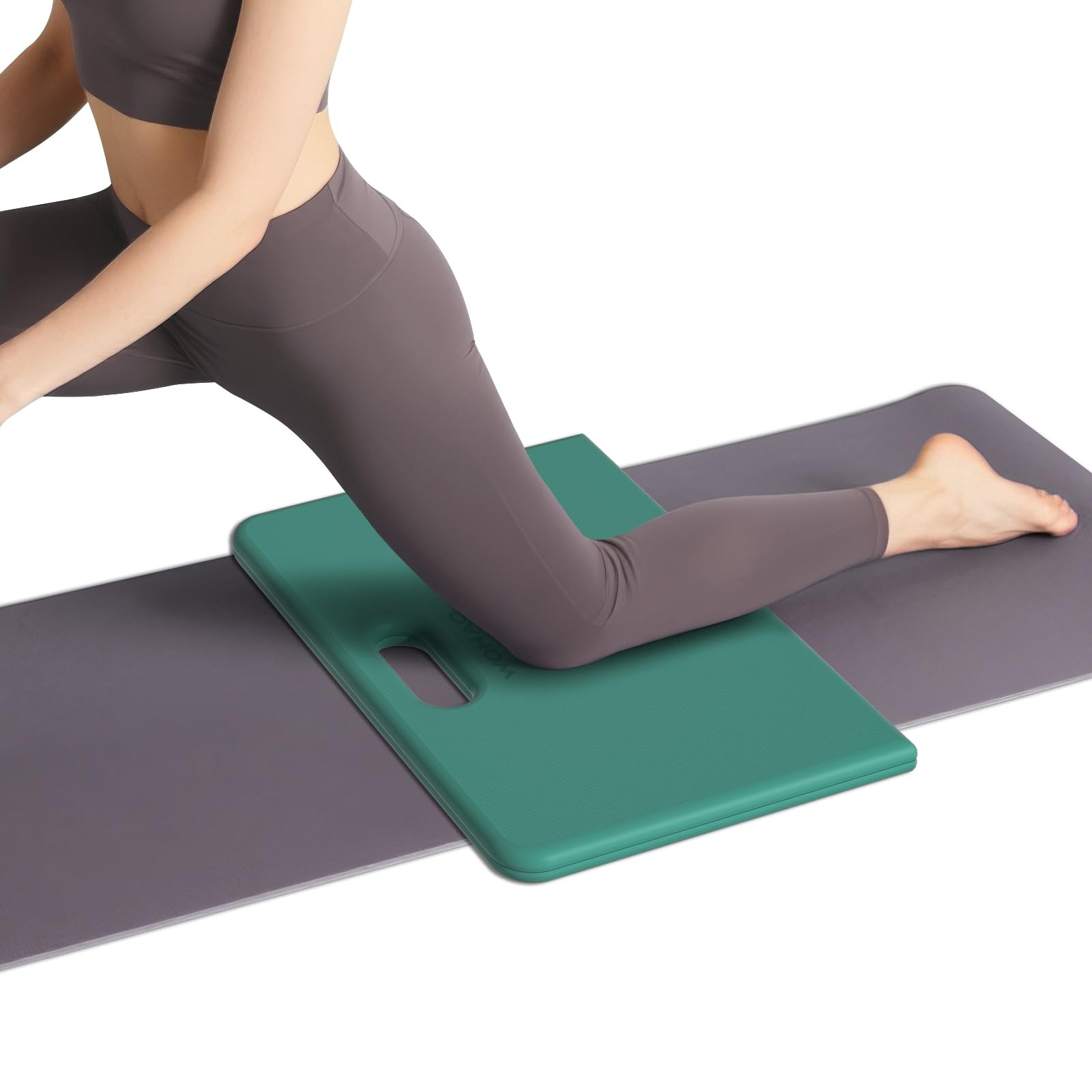 Yoga Knee Pad Foldable Non Slip POE Cushion Support Handle Lightweight Pilates
