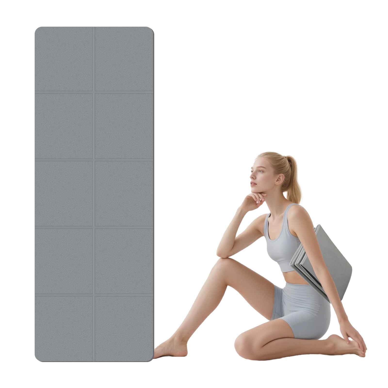 Foldable Yoga Mat TPE Exercise Pilates Mat Yoga Mat Fitness Mat 183 x…