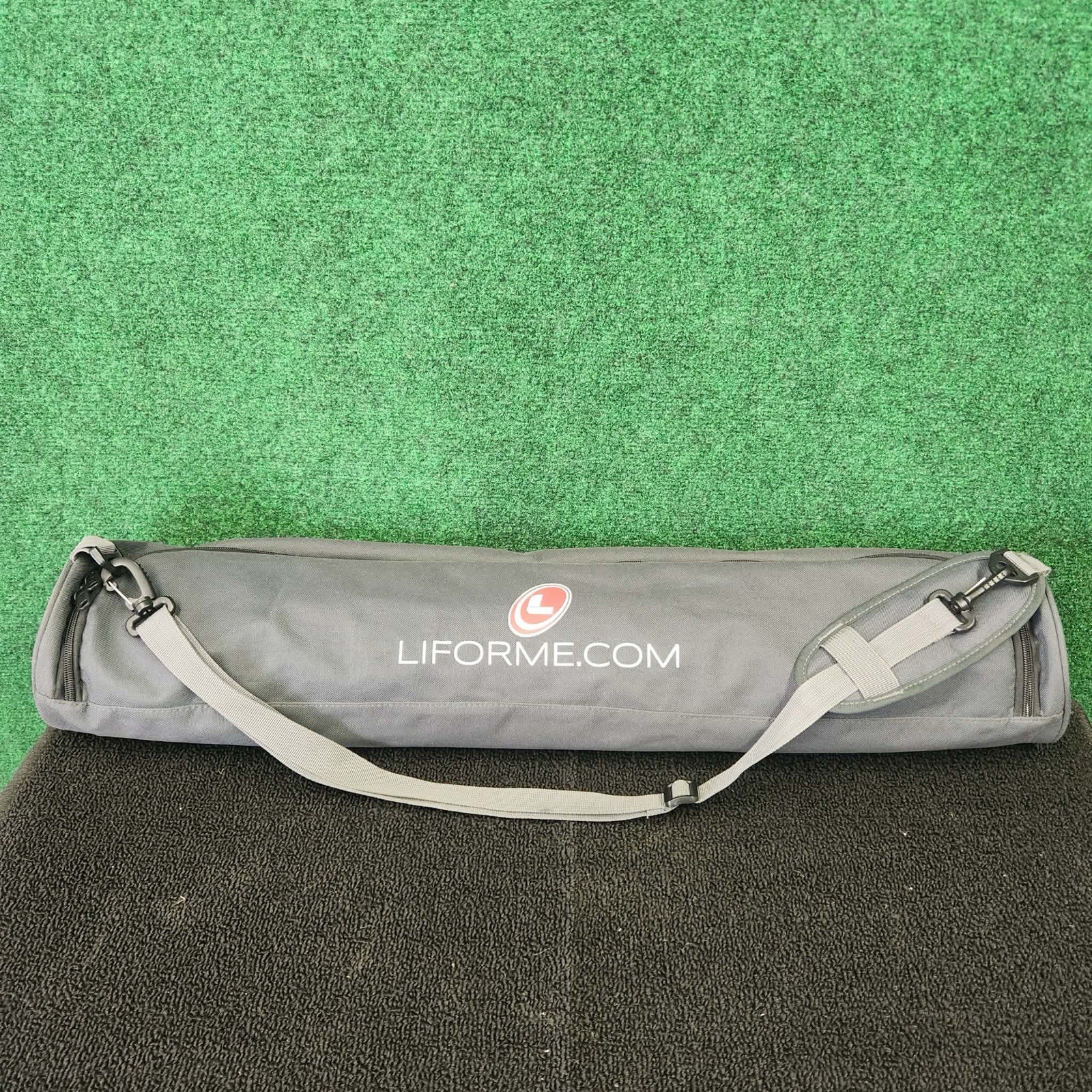 Liforme Black & Purple Yoga Mat w/ Carry Bag Alignment Non Slip Premium
