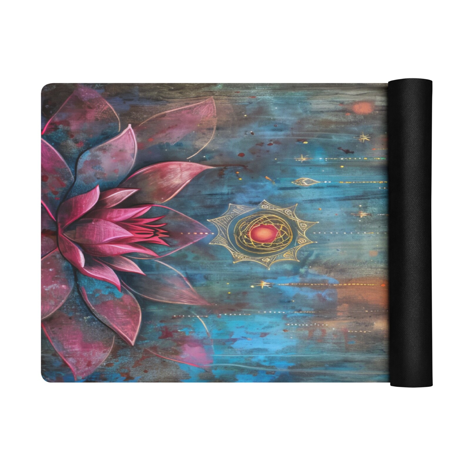 “Patient Heart” Chakra Yoga Mat Meditation Art Yoga Gift FREE SHIP + Carry Strap