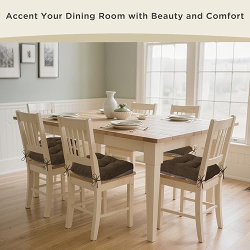 Chair Cushions for Dining Chairs Set of Kitchen Seat Cushions with 4 Coffee