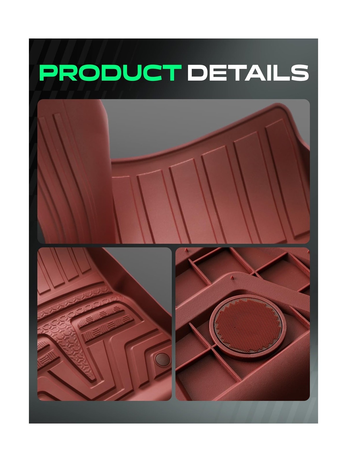 YHTAUTO for Tesla Model 3 2023 2022 2021 Floor Mats, All Weather TPE Car Mats…