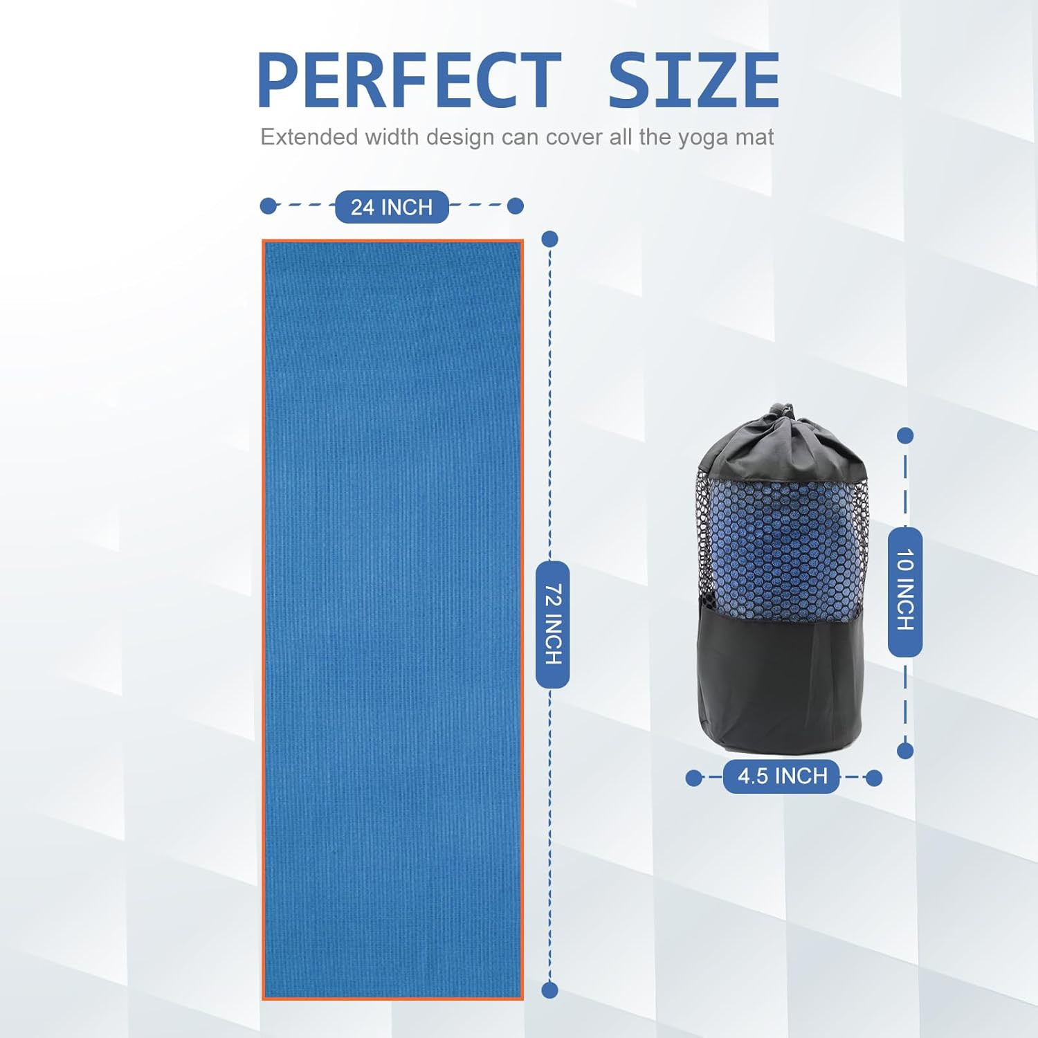 2 Pack Hot Yoga Towel with Grip Dot, Non Slip Yoga Mat Towe Sweat Absorbent Towe