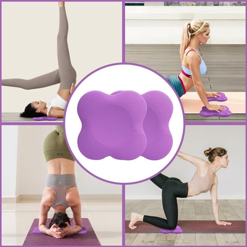 2 packs Yoga Knee Pad Mats Extra Thick for Knees Elbows Wrist Hands Head purple