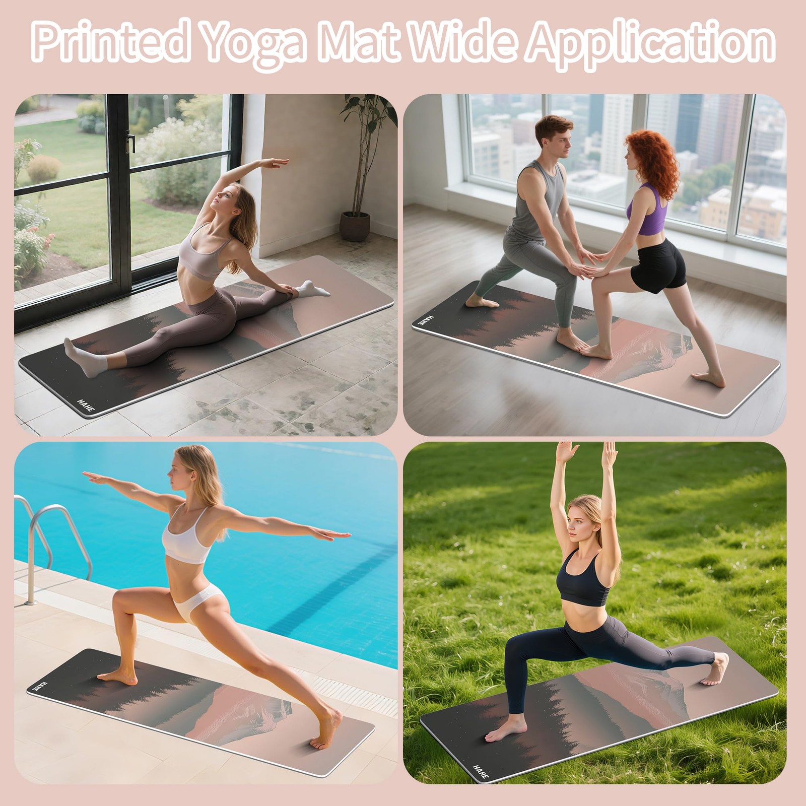 Yoga Mat Thick (8MM,1/3″), Eco-Friendly POE Non Slip Yoga Mat, High Rebound &…