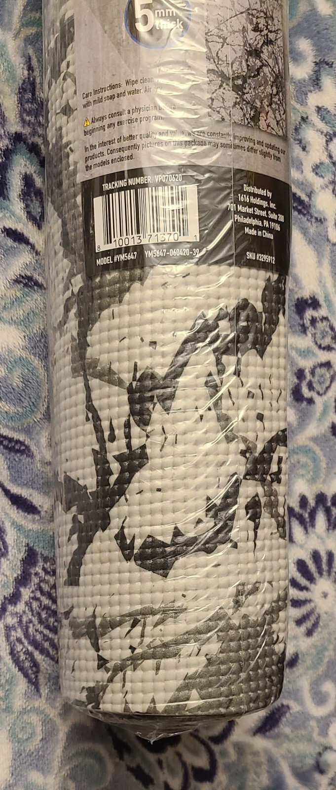 8 Series Fitness Designer Series Yoga Mat 5mm Thick White And Black SKU#3295912