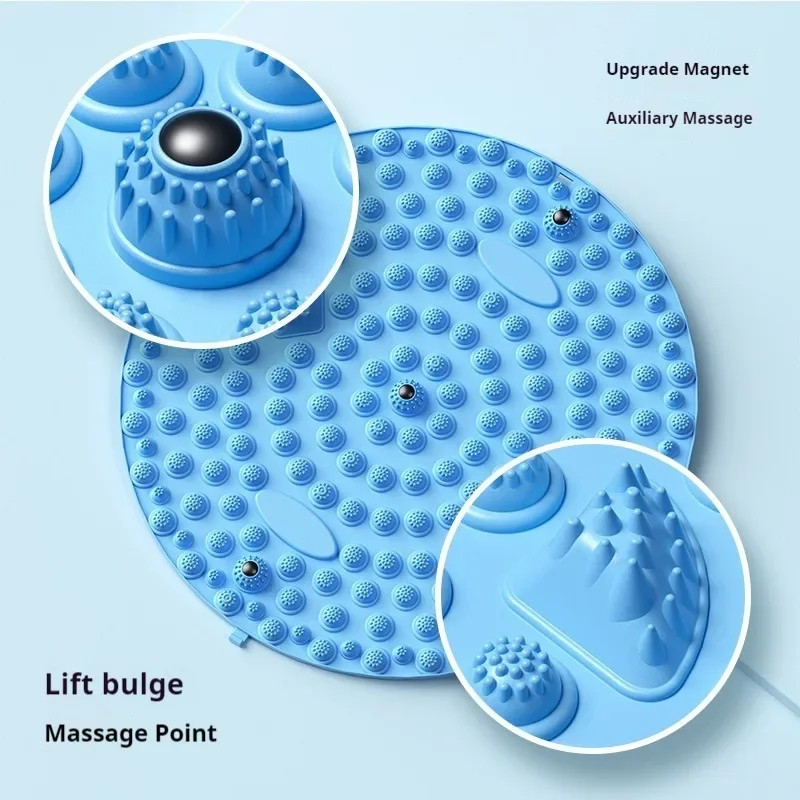 Acupressure Mat for Foot Massage Foldable Yoga Mat for Living Room and Gym Round