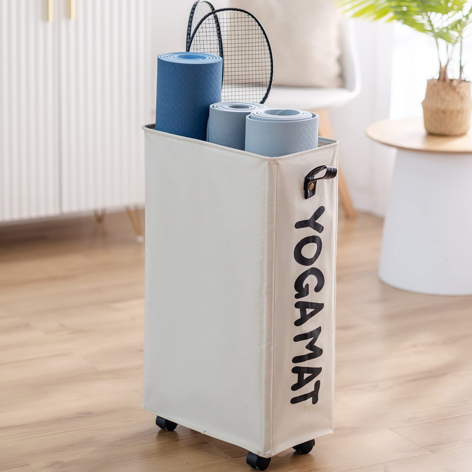 Yoga Mat Storage Racks 22”, Home Gym Storage Rack for Foam Roller, Yoga Stra…