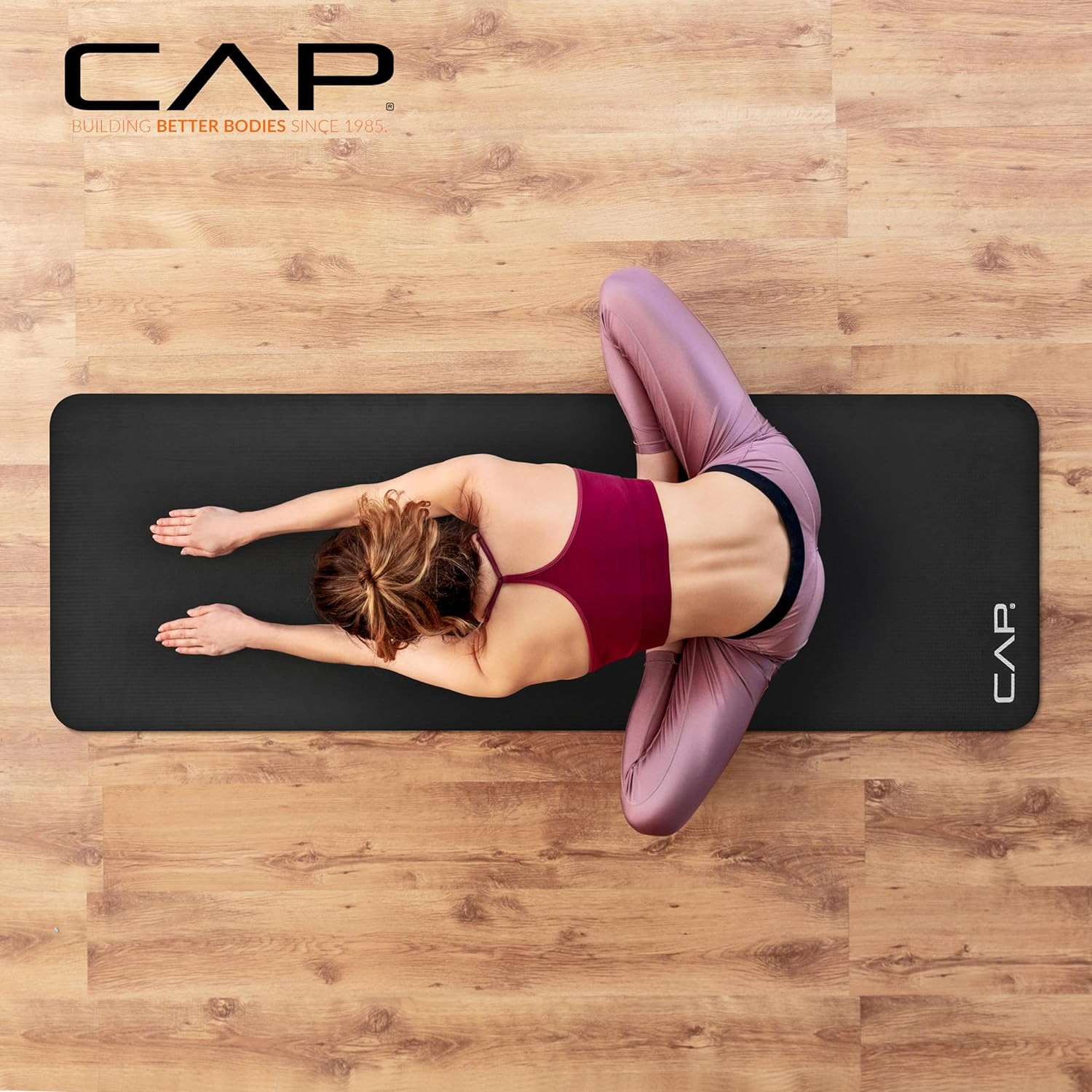 1-Inch High Density Exercise Yoga Mat with Strap | Multiple Colors