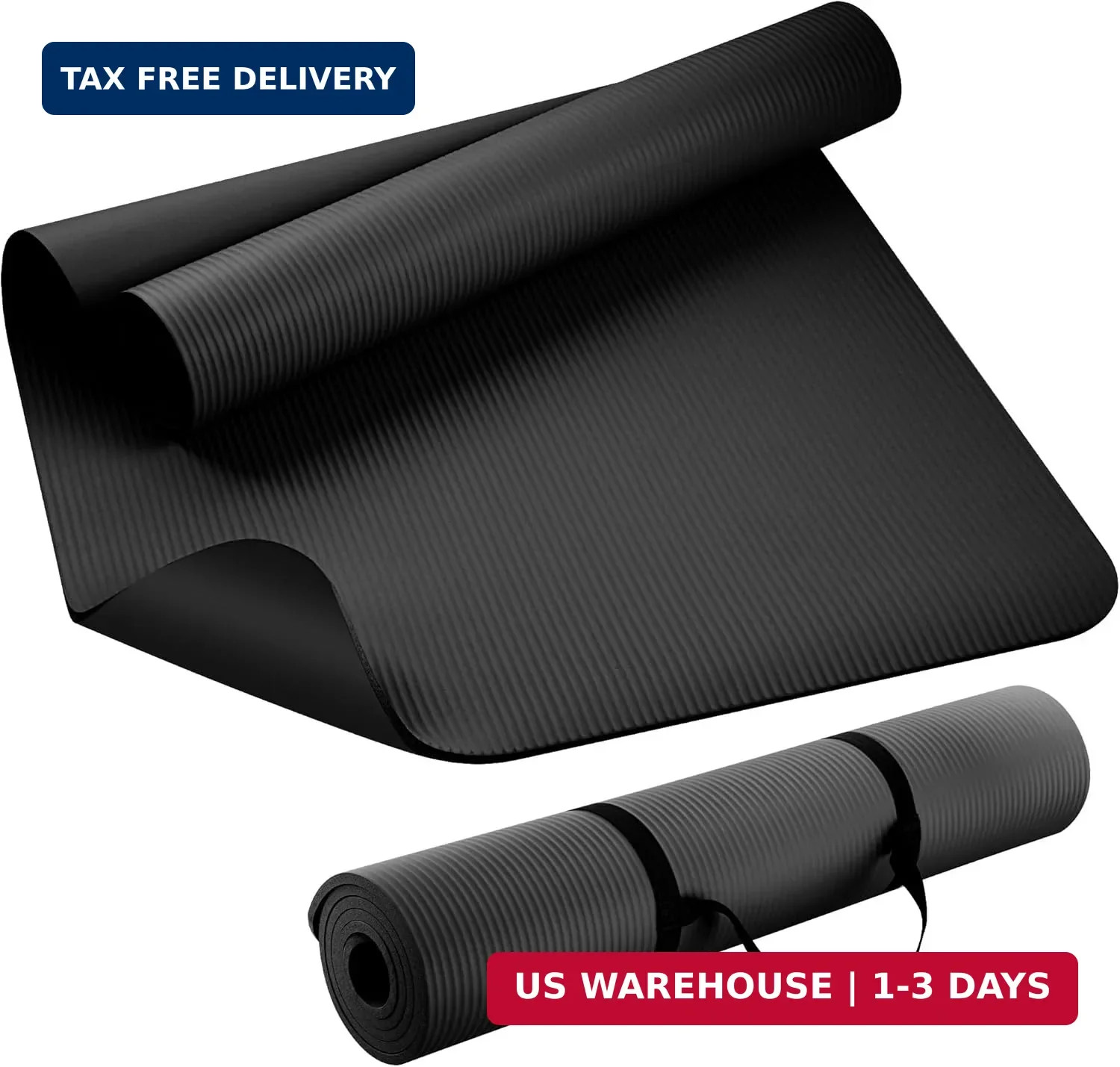 KEEP Extra Thick NBR Yoga Mat for Women & Men, 10mm Thick, 72″x24″ Large Exercis