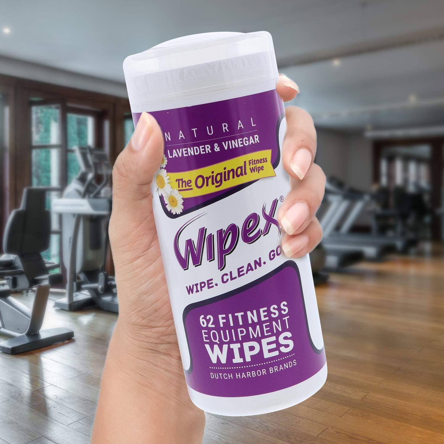 the Original Natural Fitness Equipment Wipes for Personal Use, Lavender Vinegar