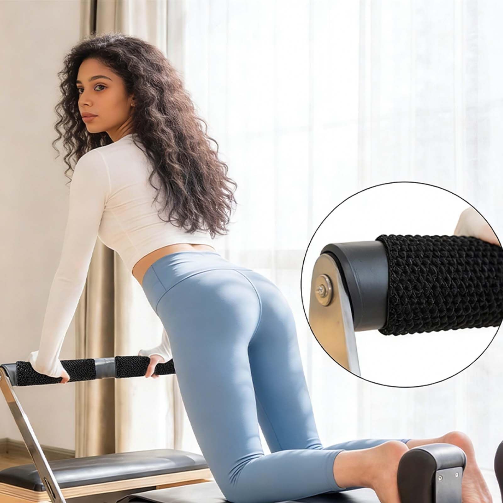 2PC Pilates Non-Slip Grips for Sweaty Hands Reformer Gym Fitness Pads