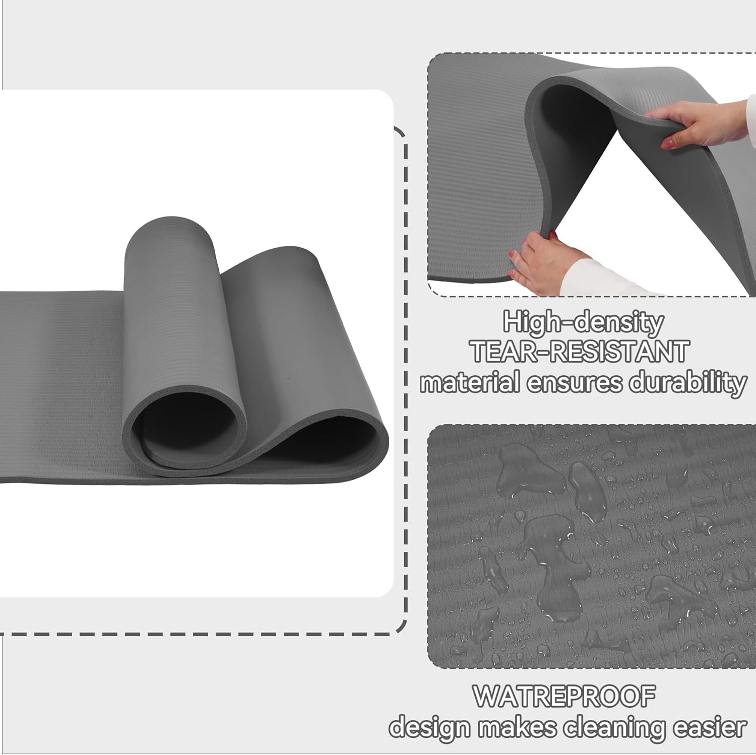 Anti-Tear, Non-Slip Yoga Mat: 1/2-Inch Thick for Ultimate Comfort & Safety