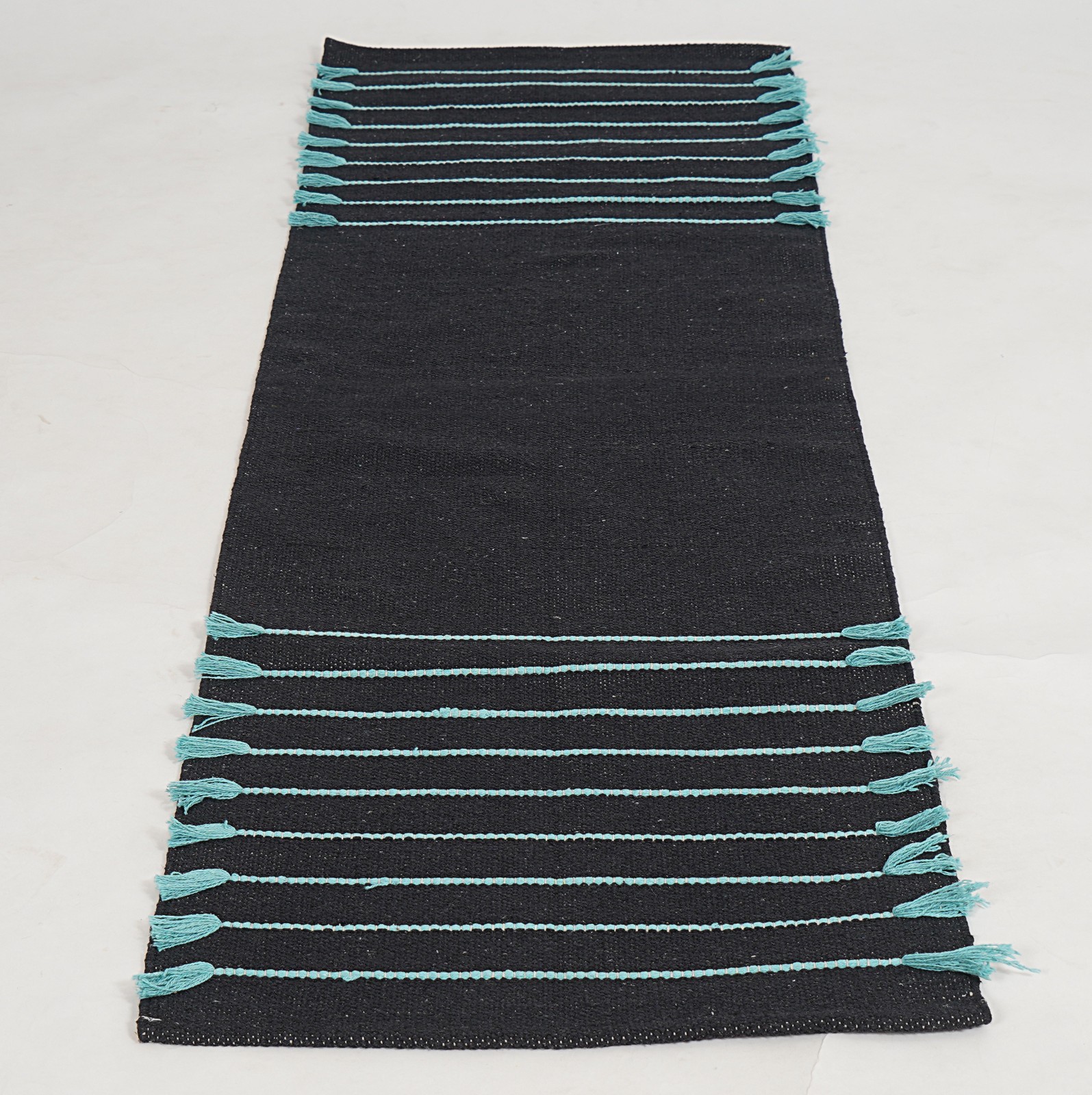 Herbal Organic Cotton Yoga Mat: Hand-Woven Non-Slip Fitness Rug 24”x72”x5mm