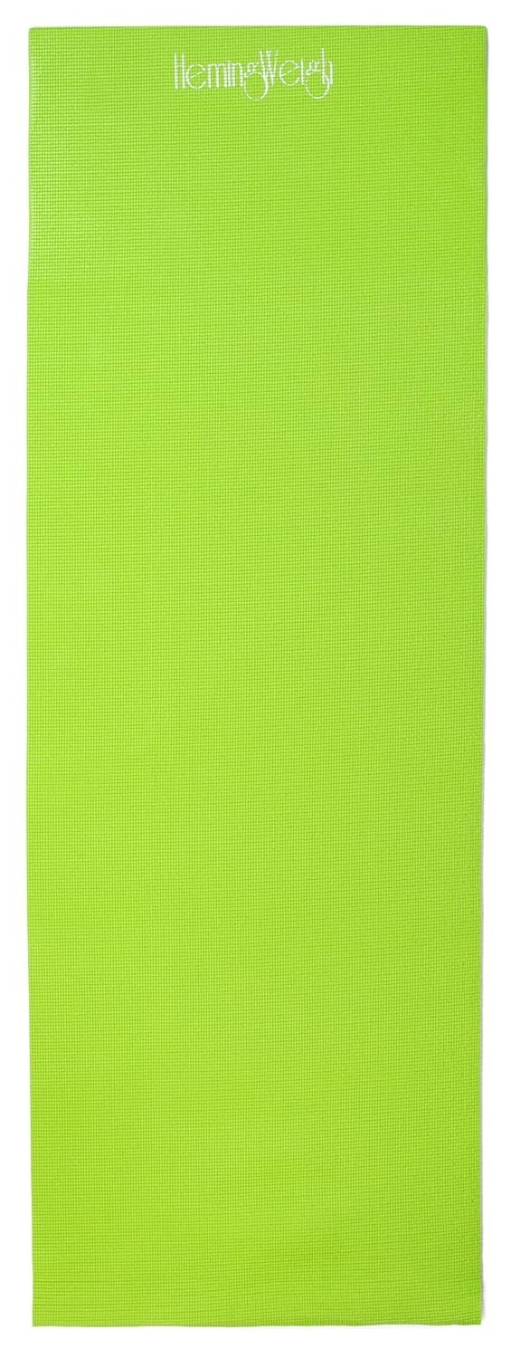 Heming Weigh Extra Thick Deluxe Yoga Mat Green 72X24X(1/4”) NEW