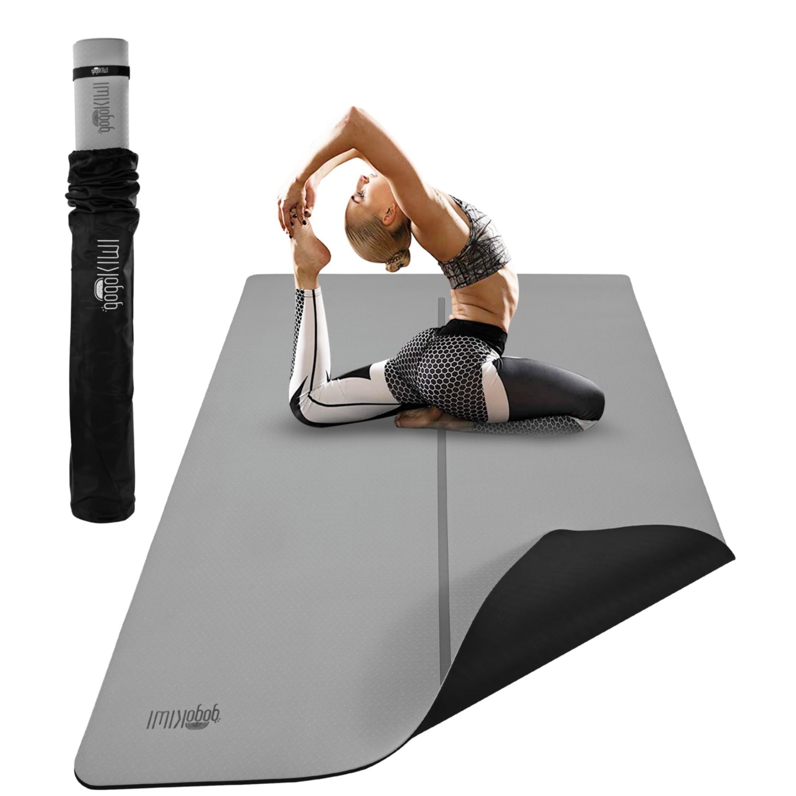 Extra Large Yoga Mat 6’x4″ – Thick 1/4″ & 1/2″ Exercise Mats for Home Gym, Pilat