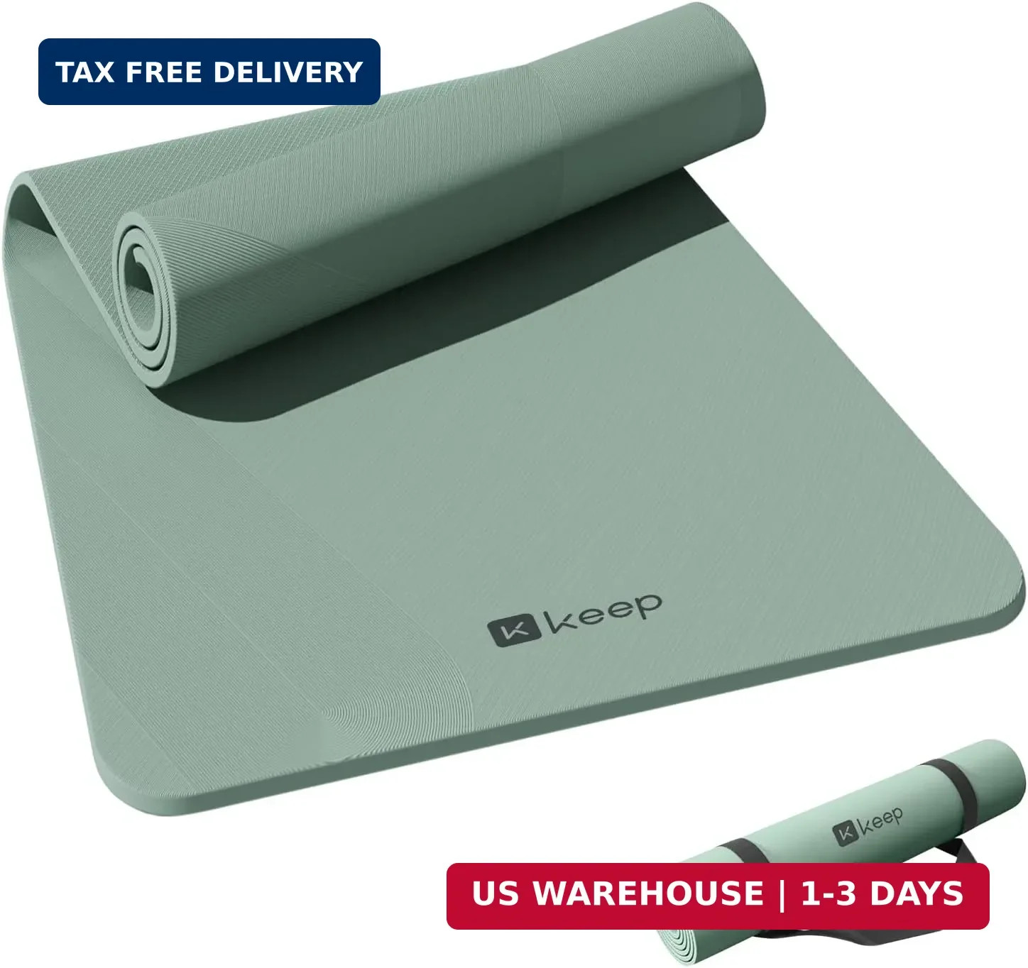 KEEP Yoga Mat – Premium 7mm Thick Exercise Mat, Anti-Tear 32” Extra Wide Fitnes