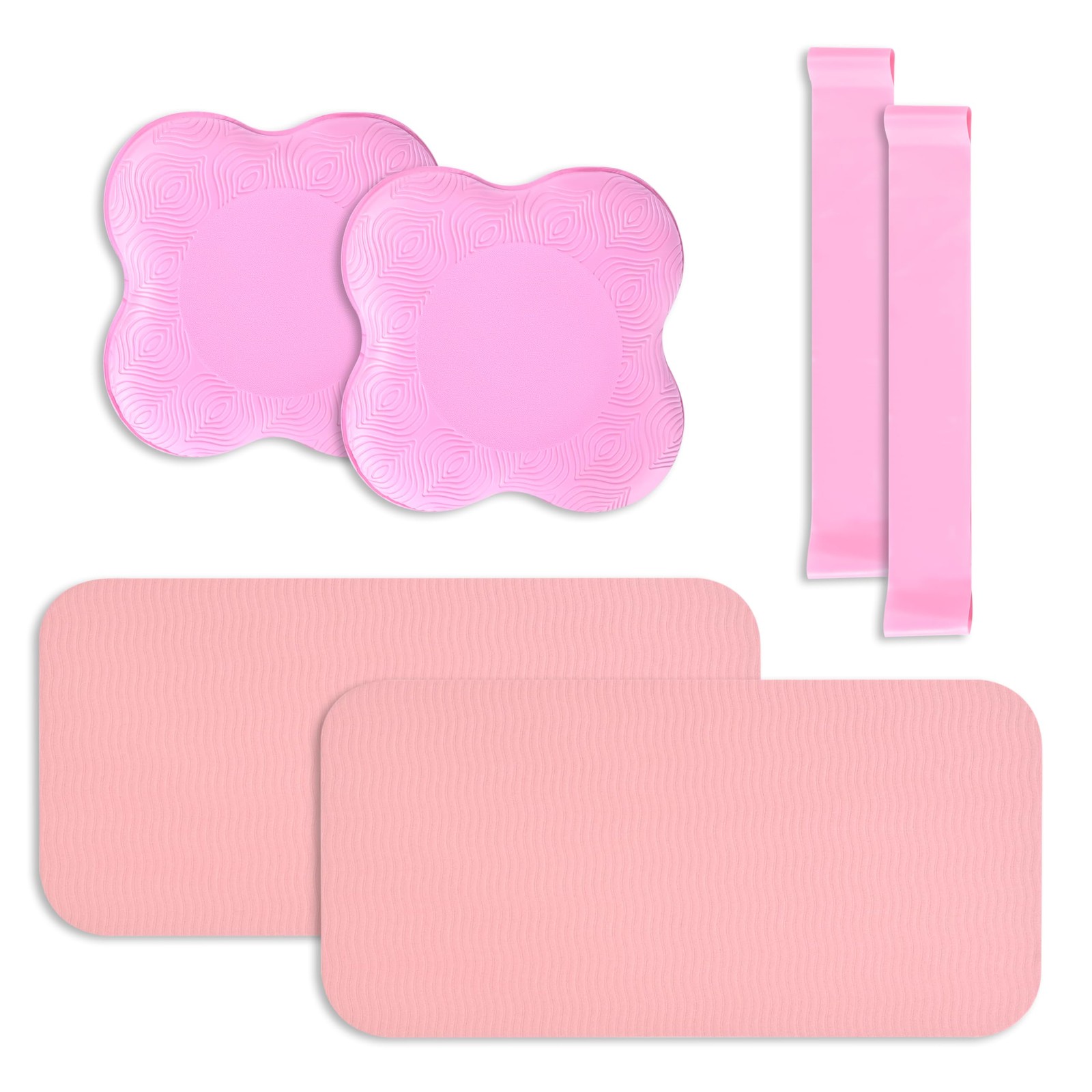 6 PCS Yoga Knee Support Pad Extra Thick Foam Pilates Kneeling Cushion Mat