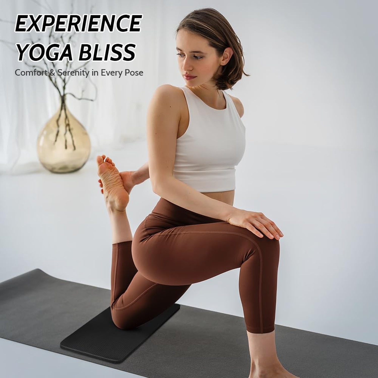 JBM Thick Yoga Knee Pad Cushion Non-Slip Floor Exercises Knee Pad for Yoga Pl…