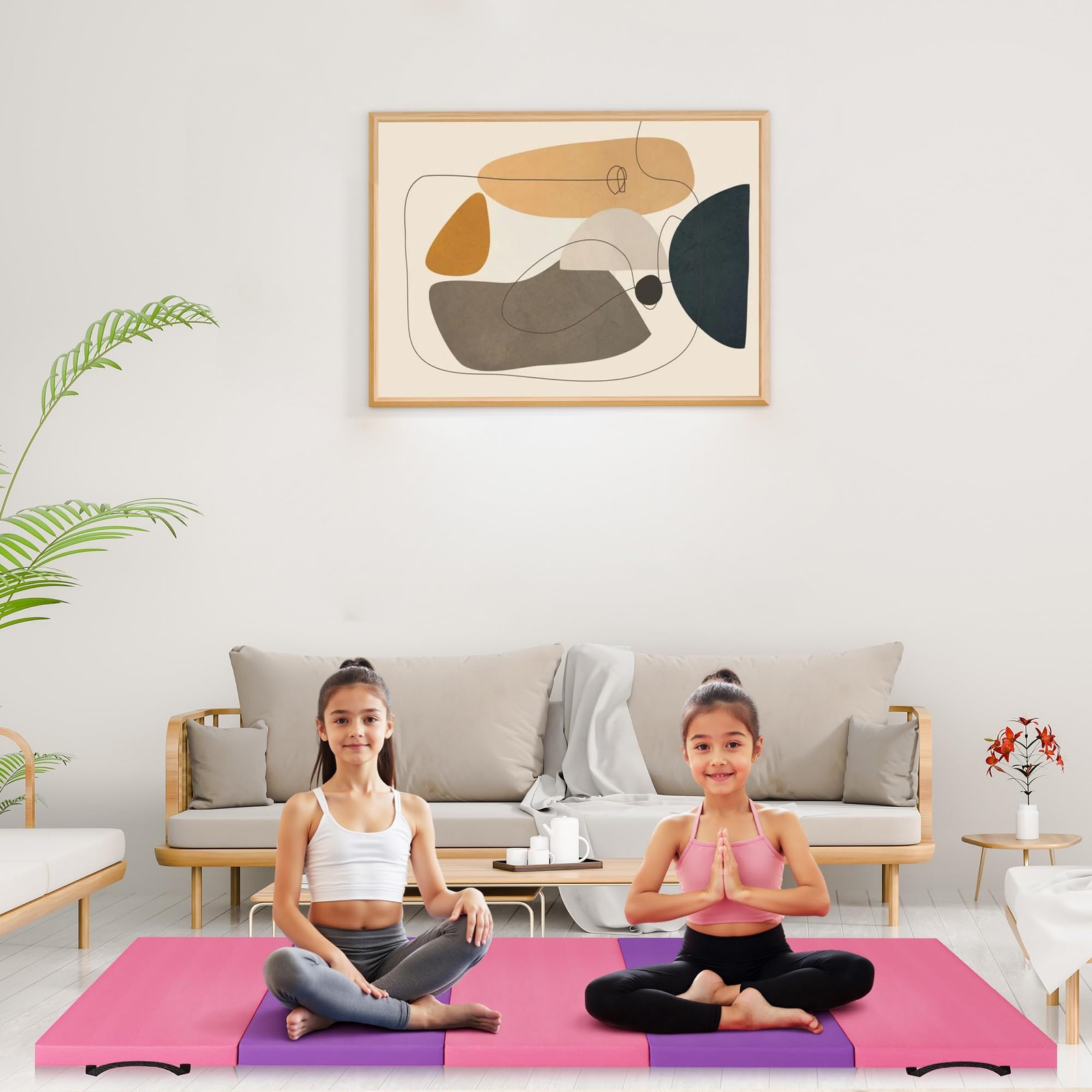 Exercise Mats & Gymnastics Tumbling Mats Portable Home Gym Floor Pad for Pilates