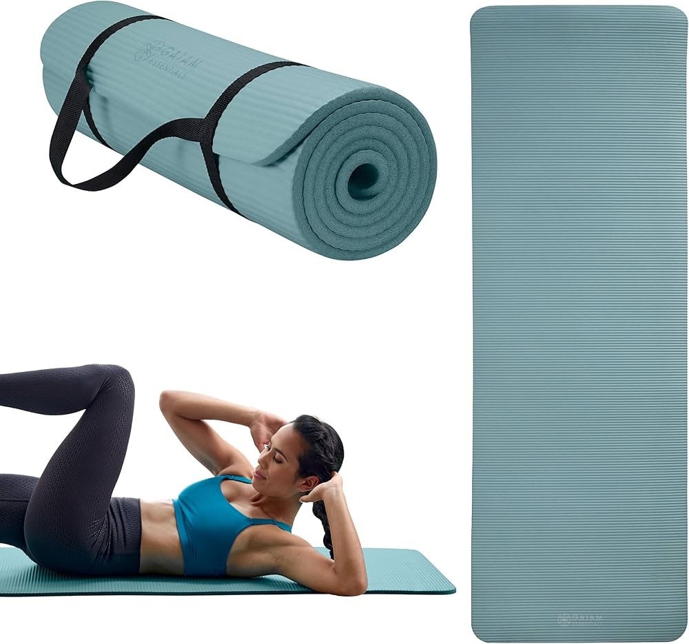 UNOPENED Gaiam Essentials Thick Yoga Mat Fitness & Exercise Mat w/ Easy-carrier