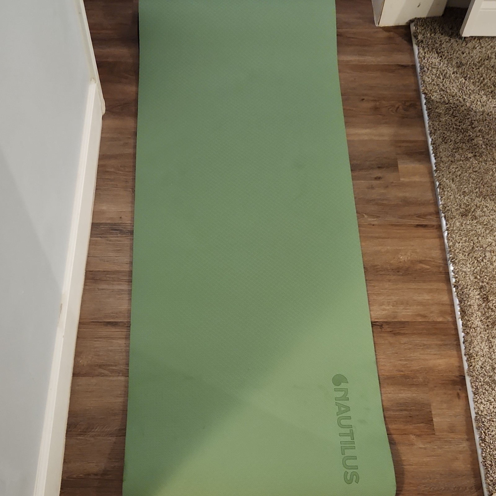 Nautilus Non-Slip Green Yoga Mat Set of 2 for Yoga and Pilates