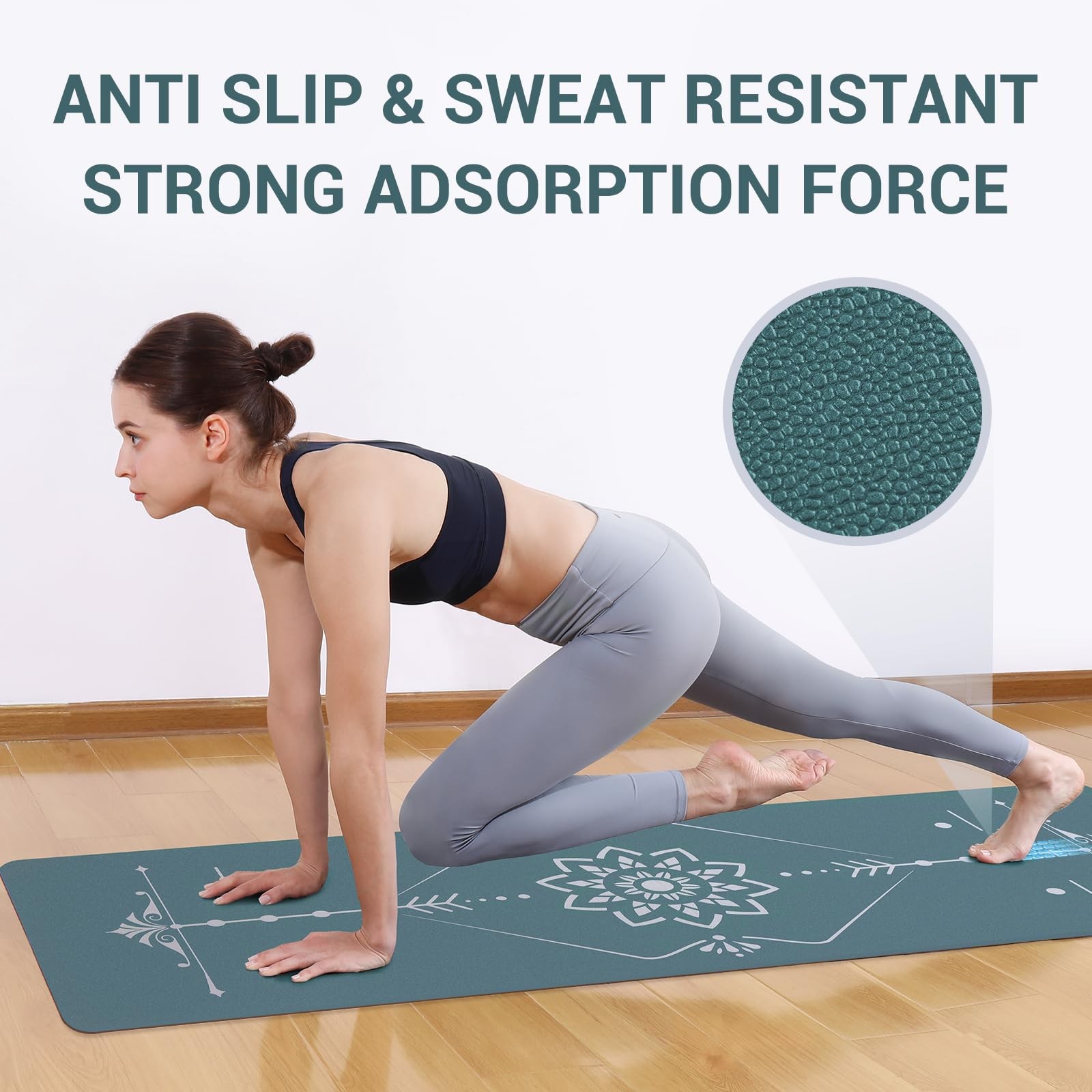 Avoalre Yoga Mat Foldable – Textured Non Slip Exercise Mat -Travel Lightweigh…