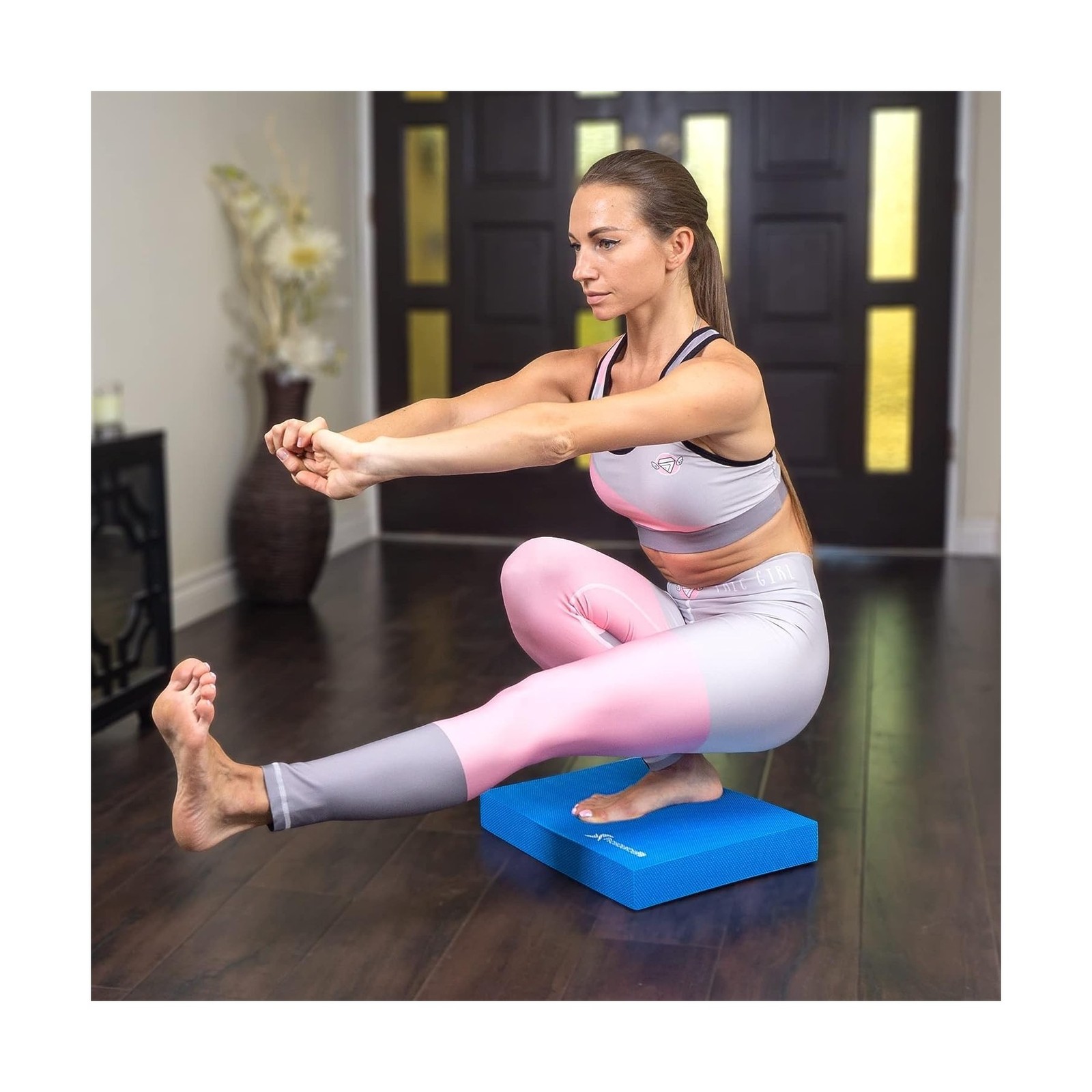 ProsourceFit Exercise Balance Pad – Large Cushioned Non-Slip Foam Mat & Kn