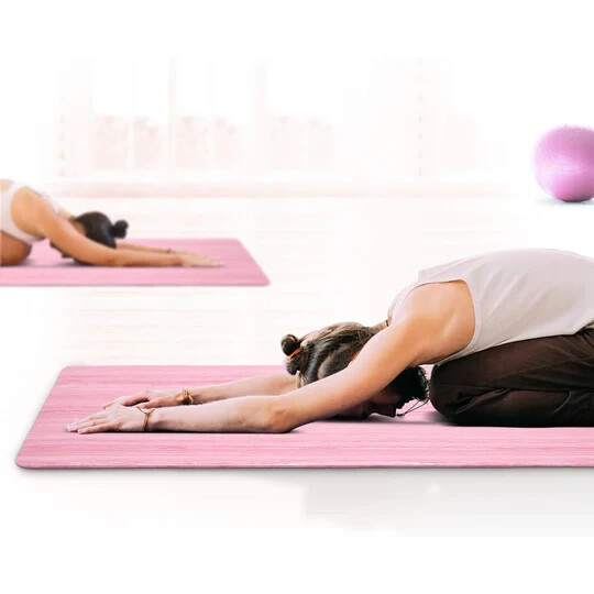 Syosin Thick Non Slip Fitness Pilates Yoga Mat 72″x24″ Pink, with Strap – FAST!