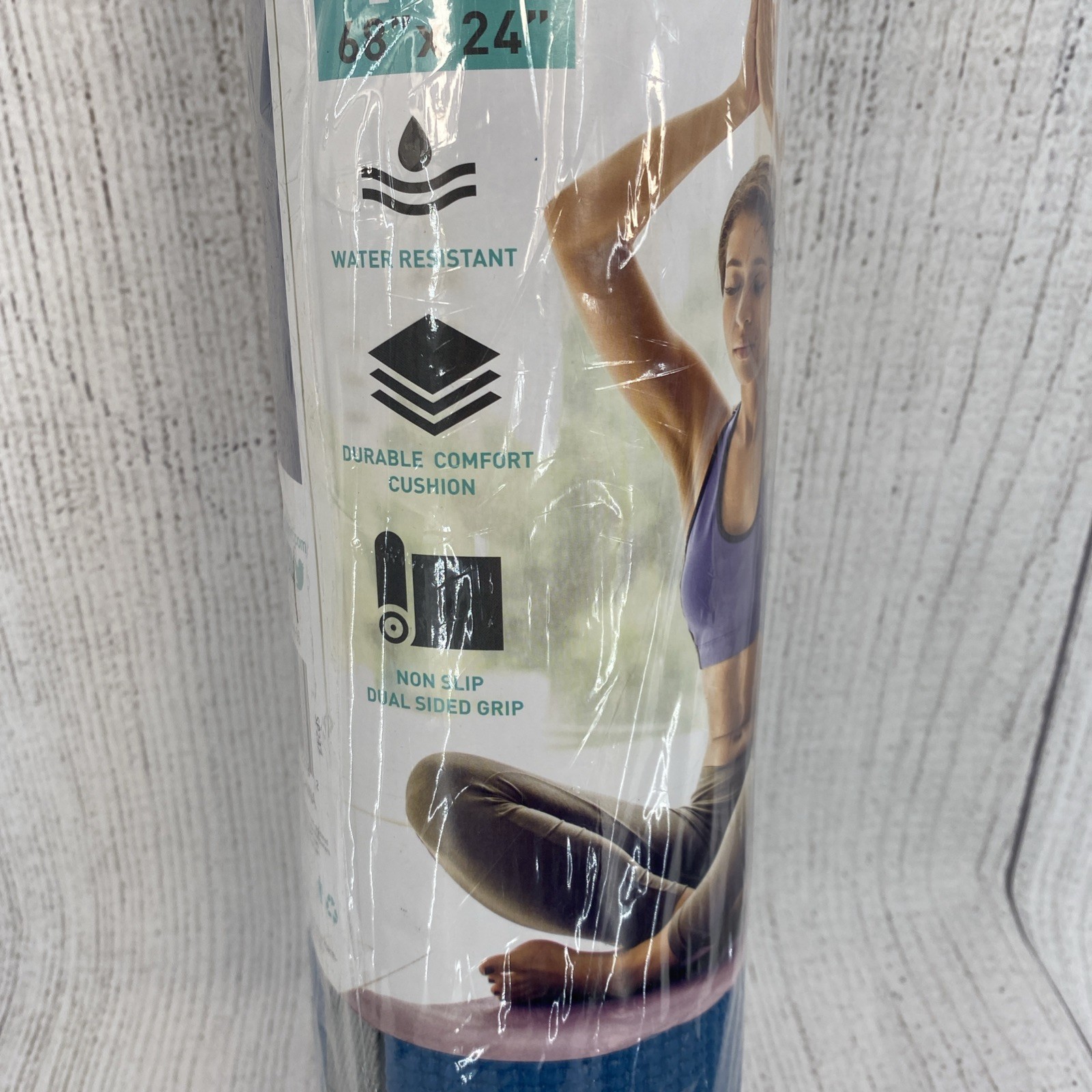 Aduro Sport Yoga Mat Blue 68×24 Gym Workout Fitness Thick Travel Pilates 4MM
