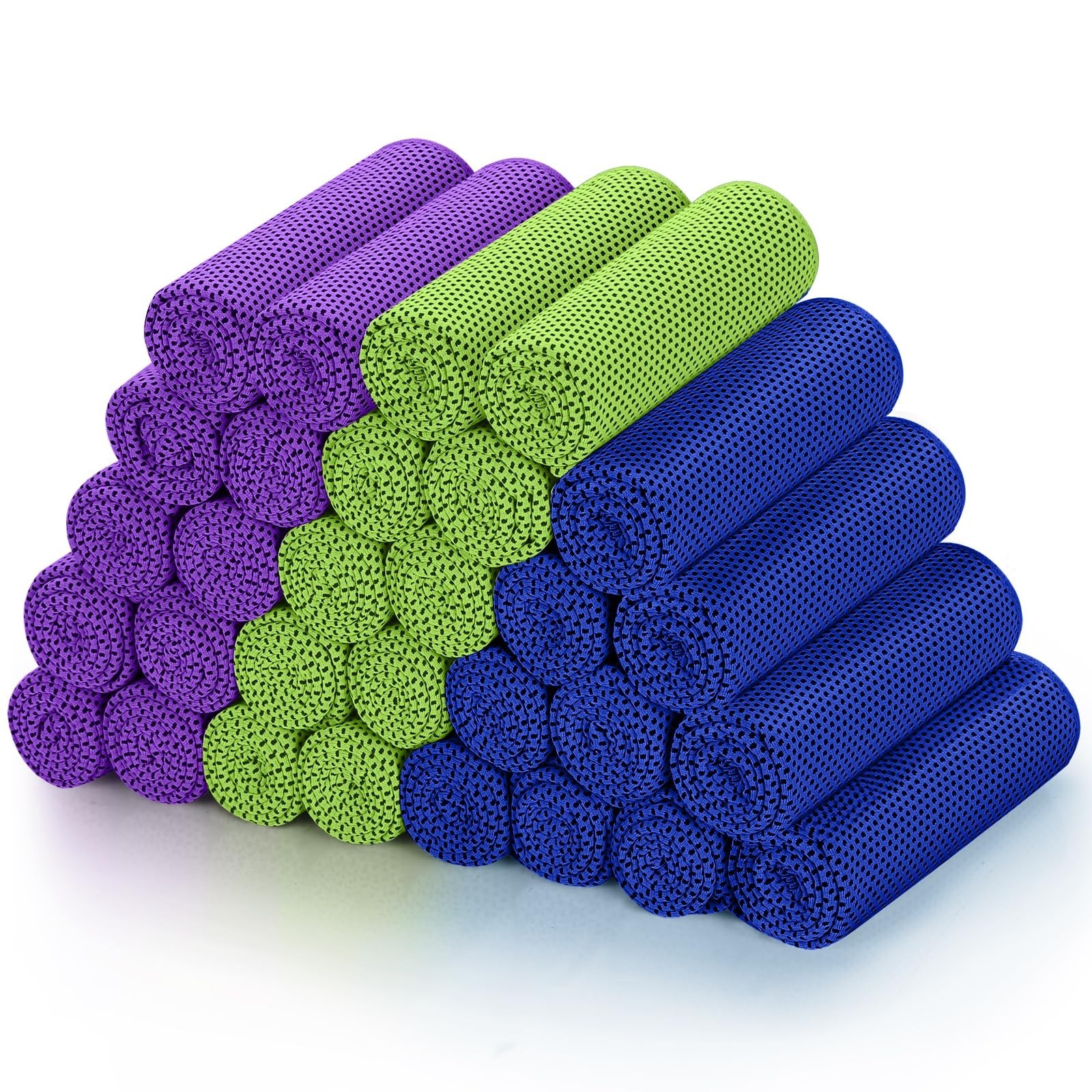 Cooling Towels (40″x 12″, Pack of 30) for Neck and Face, Cold Towel for Hot W…