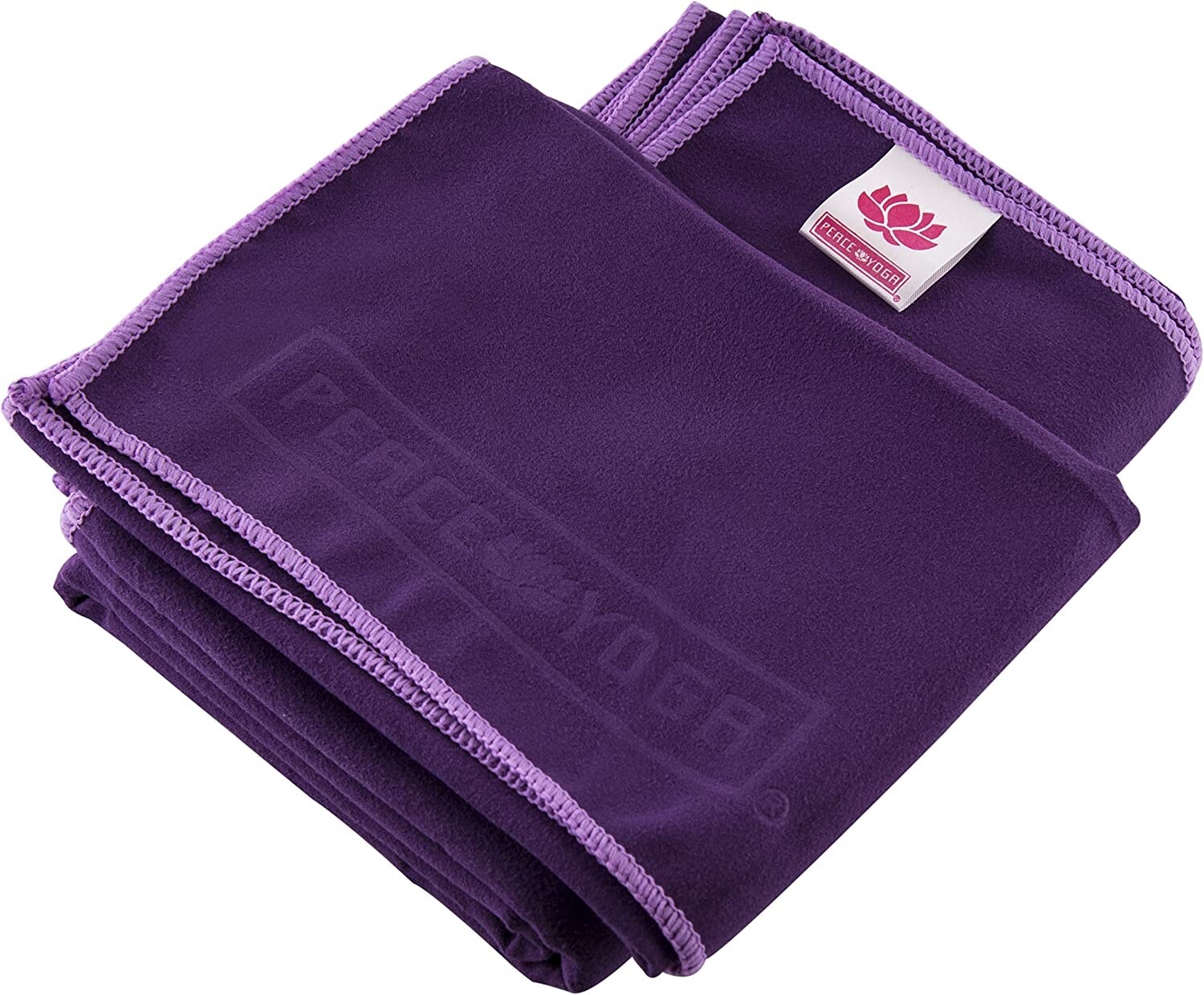 Yoga Sport Non Slip Suede Exercise Towels, 2 Pack, Purple