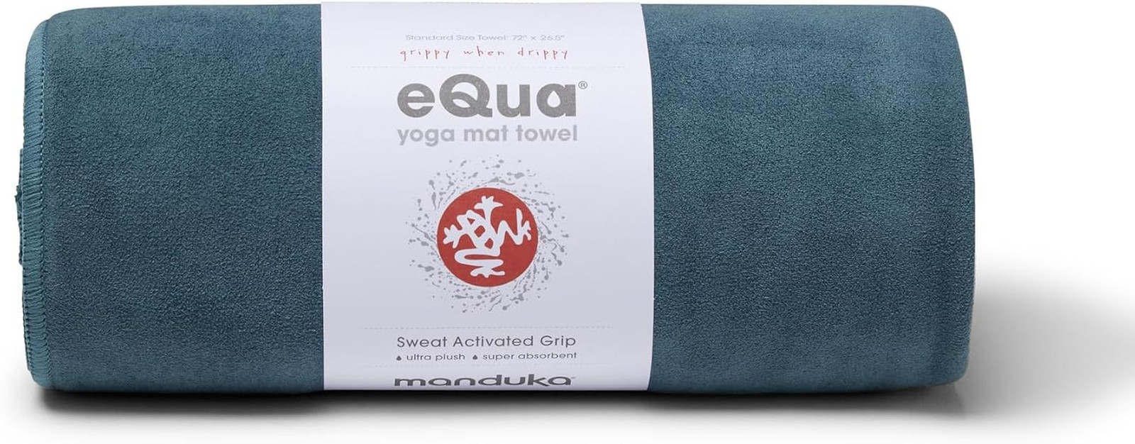 Manduka Equa Hot Yoga Mat Towel – Instant Moisture Activated Grip Ultra Soft Mic