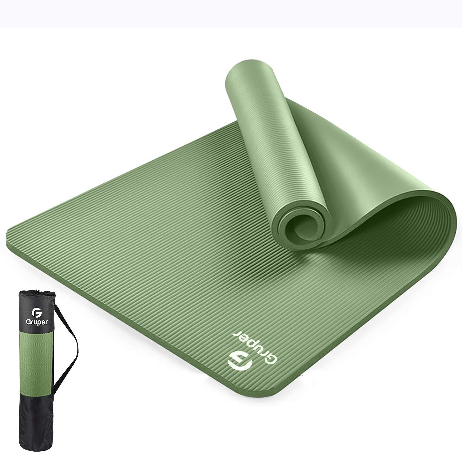 Thick Yoga Mat Non Slip, Large Size 72″ L x 32″ W x 0.6″ TH, Premium Exercise…