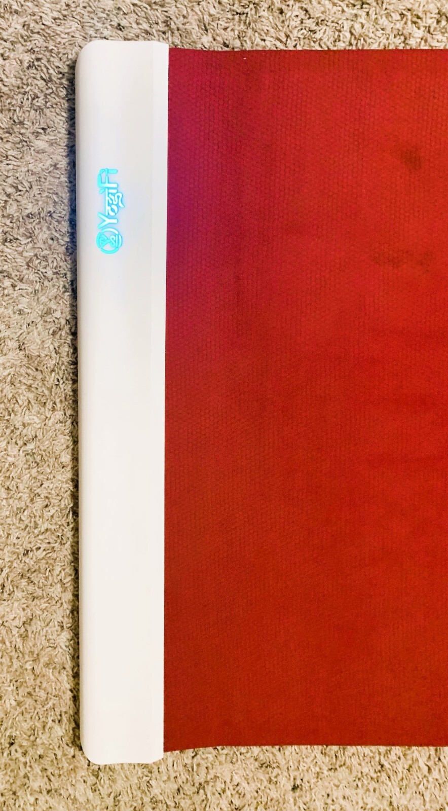 Yogifi gen 2 yoga mat red colour yoga matt for yoga posture guided yoga classes 