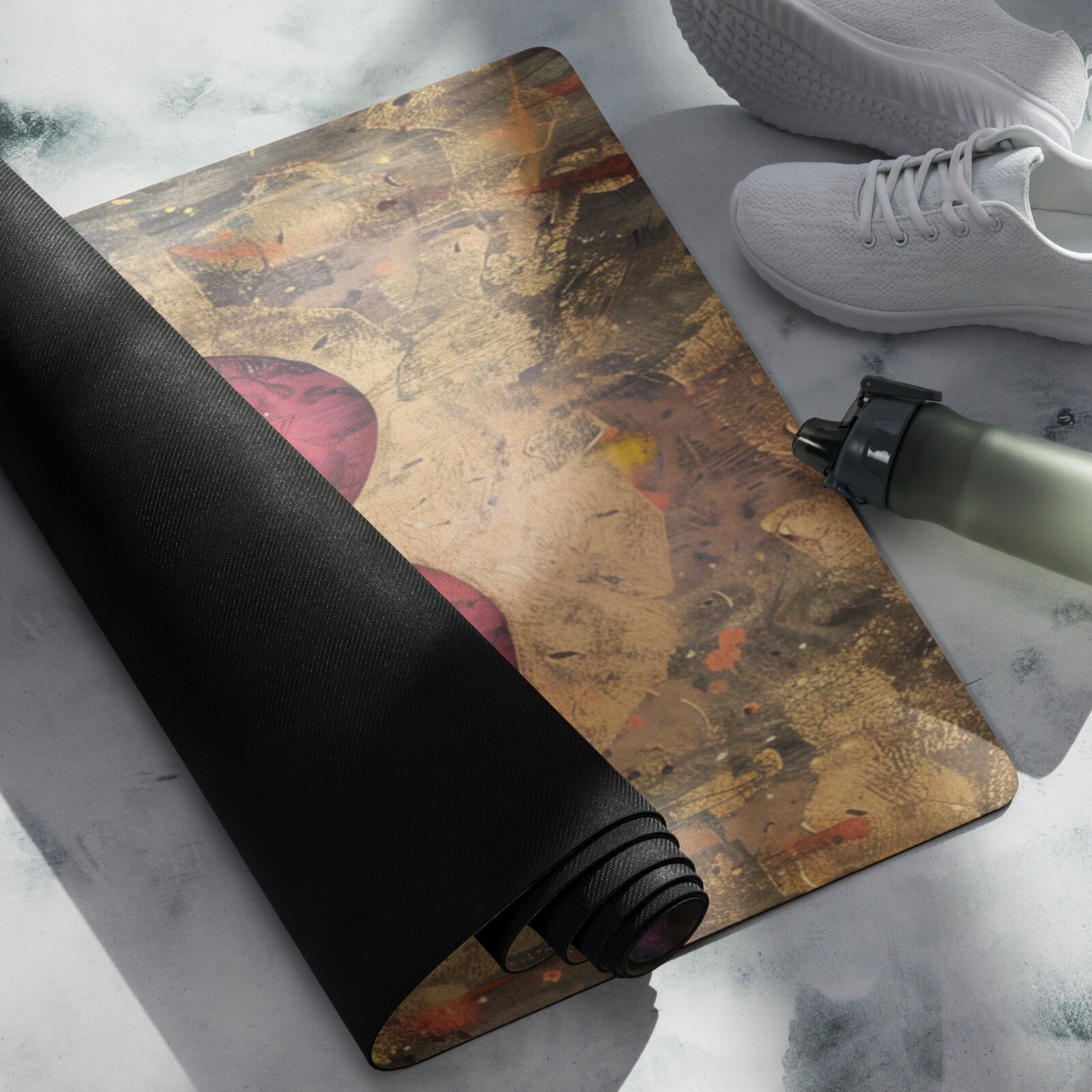 “Patient Heart” Chakra Yoga Mat Meditation Art Yoga Gift FREE SHIP + Carry Strap