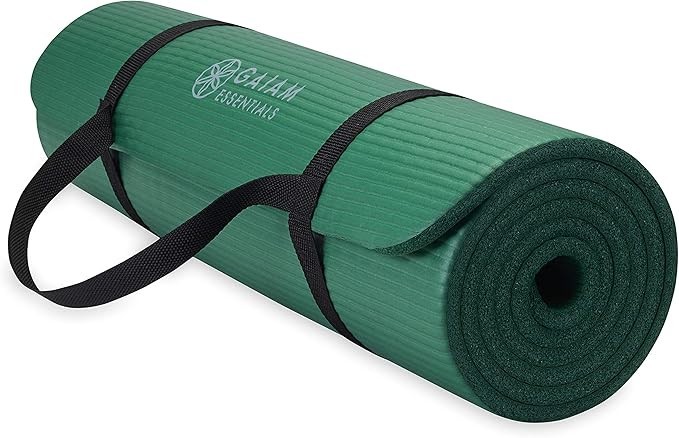 Gaiam Yoga Mat, Pilates & Exercise Mat, Thick 2/5″ (10mm) Workout Mat