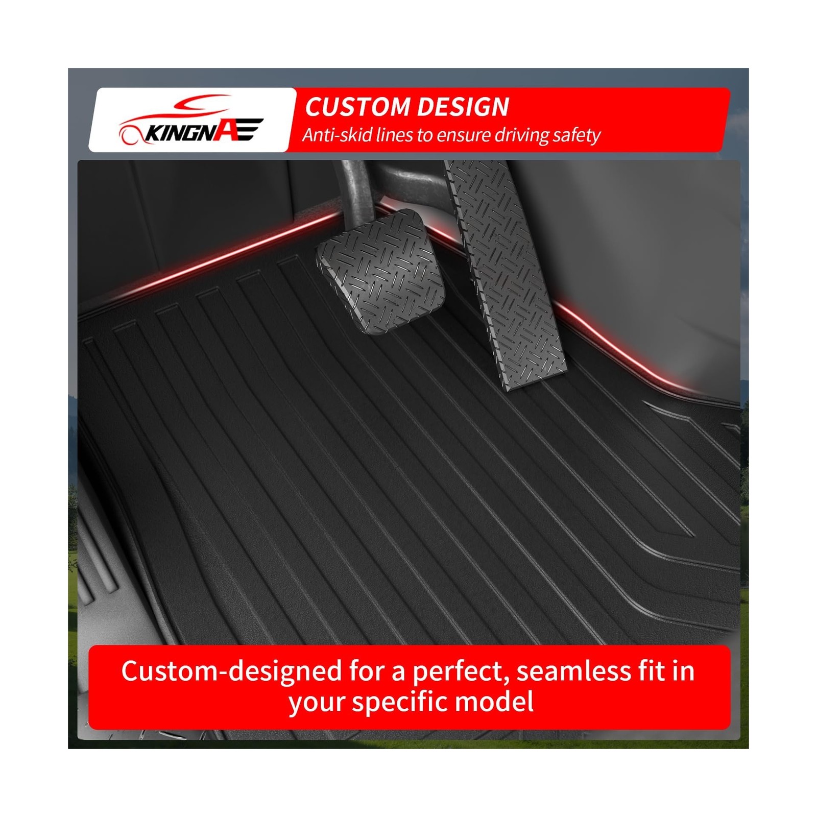 Floor Mats Compatible with 2018-2026 Freightliner Cascadia TPE All Weather Gu…