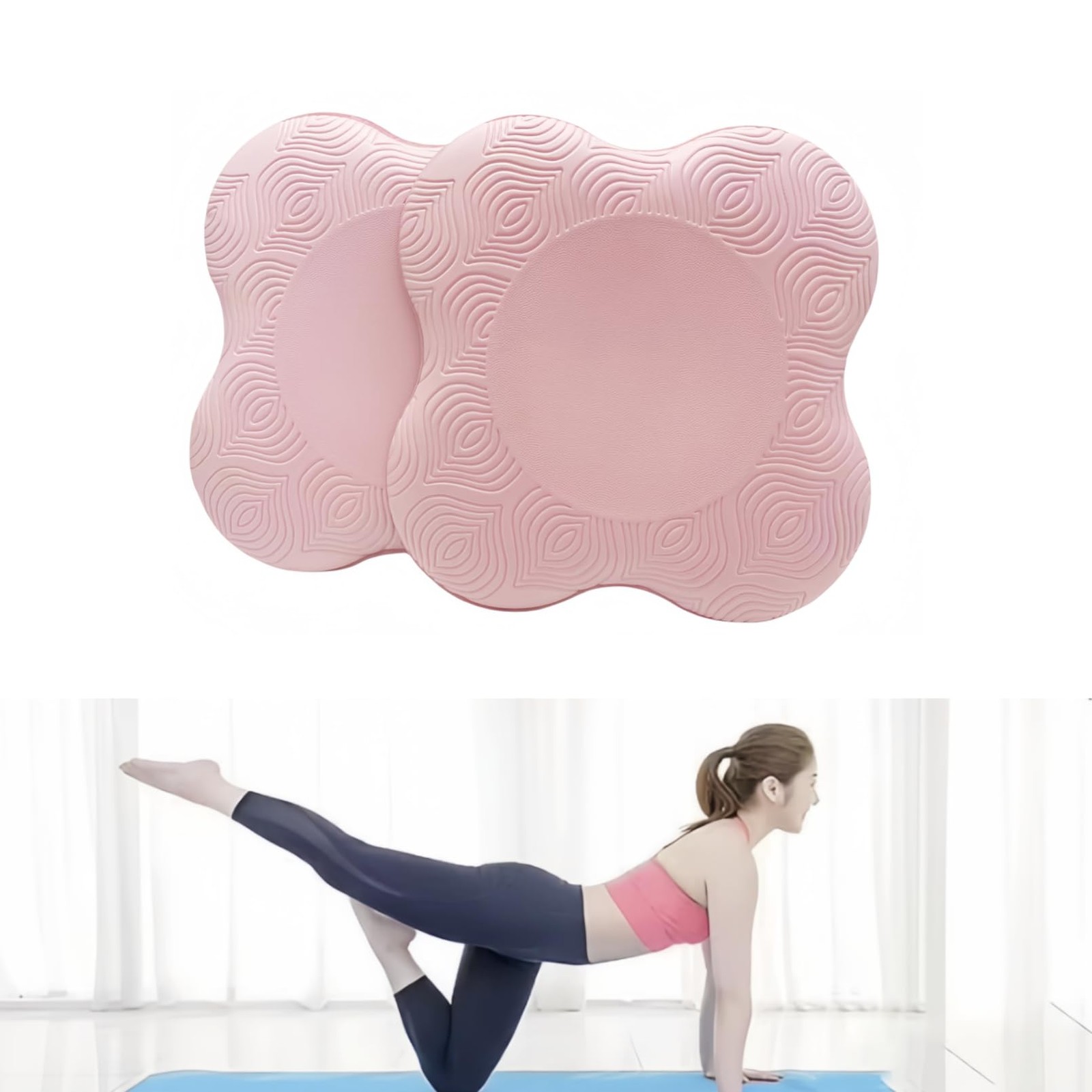 2 Pack Yoga Knee Elbow Cushions Kneeling Pads Support Foam Pads for Men Women