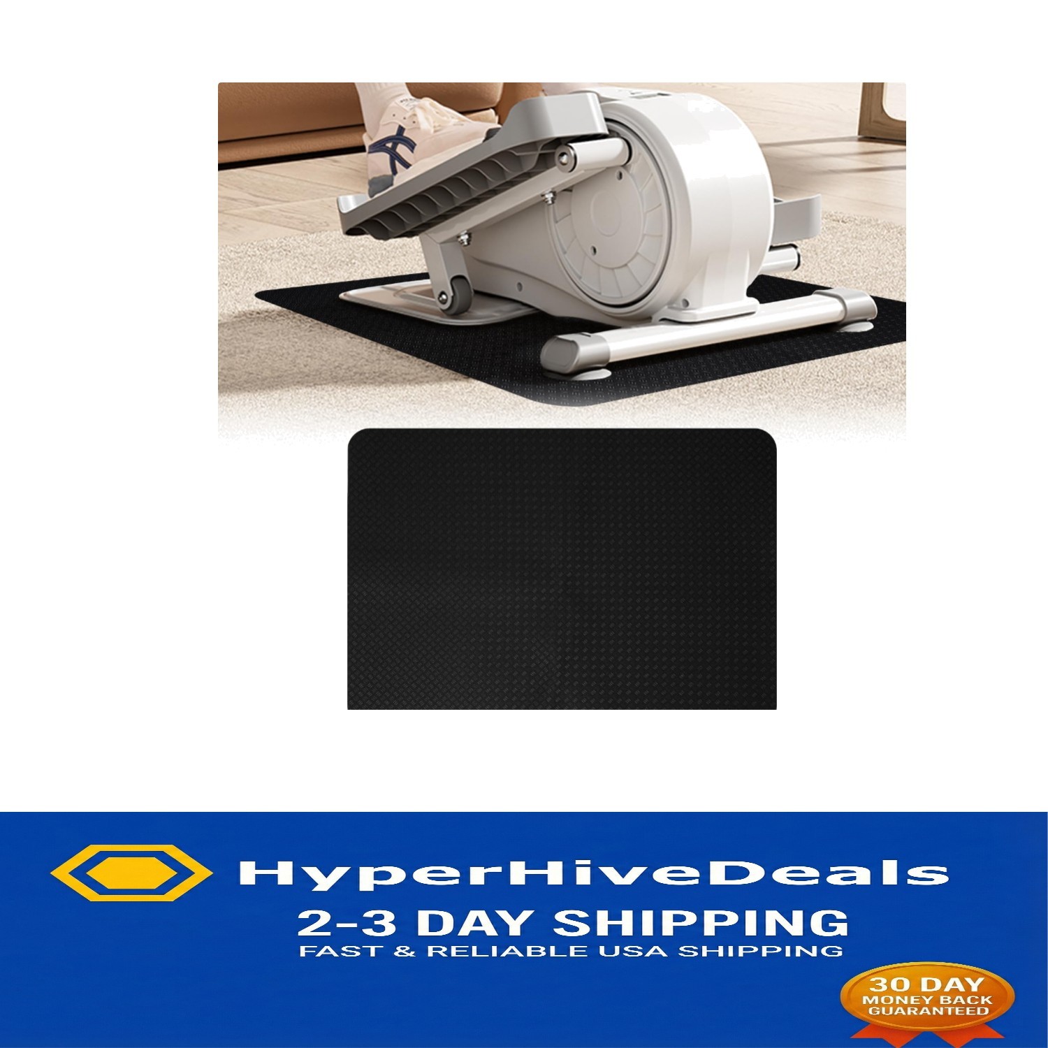 Versatile Double-Sided Non-Slip Mat for Ellipticals – 100% Waterproof & Portable