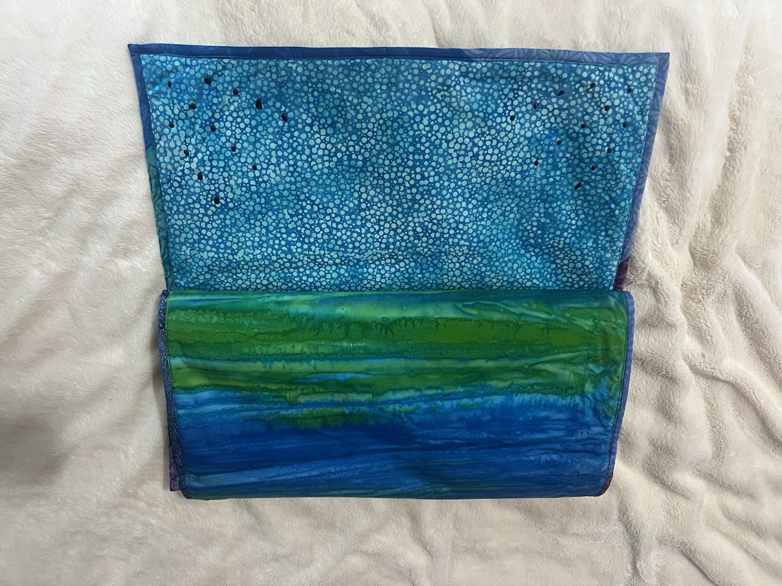 Hand Dyed Batik Fabric Yoga Mat