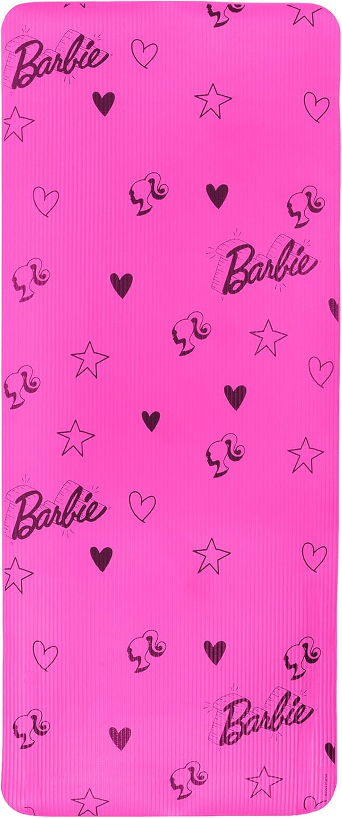 Barbie Love Out Loud Kids Yoga Mat Non Slip for Boys and Girls, All Purpose, PVC