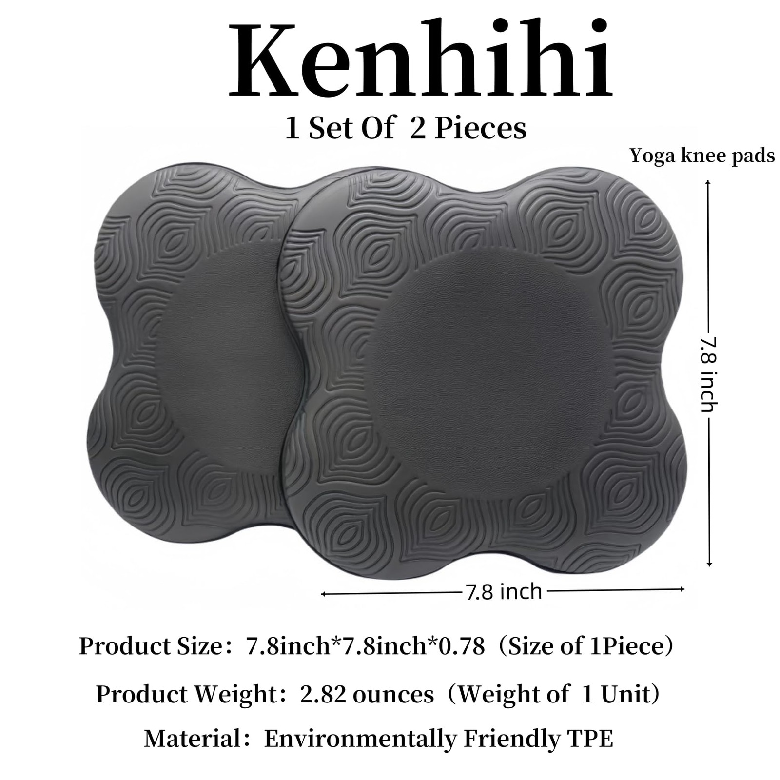 2 Pack Yoga Knee Guards, Male Female, Props, Kneeling, Pilates Pads, Knee Elbow