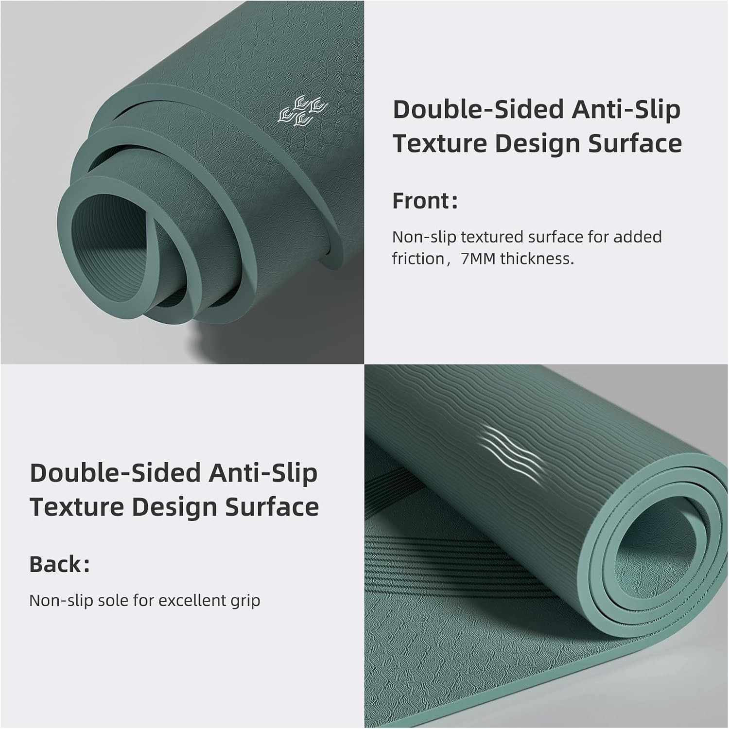 High-Density 76″x32″ Yoga Mat – Large Workout Mat for Yoga, Pilates & Fitness