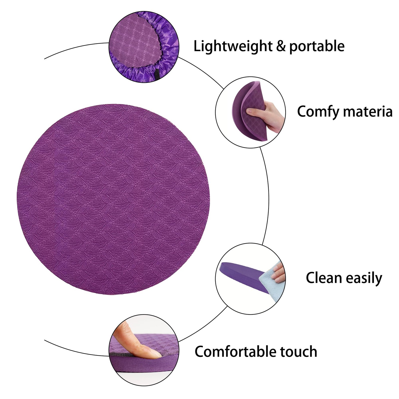 Yoga Knee Pad for Pilates Kneeling Cushion | Elbows Wrist Hands Head Foam Ext…