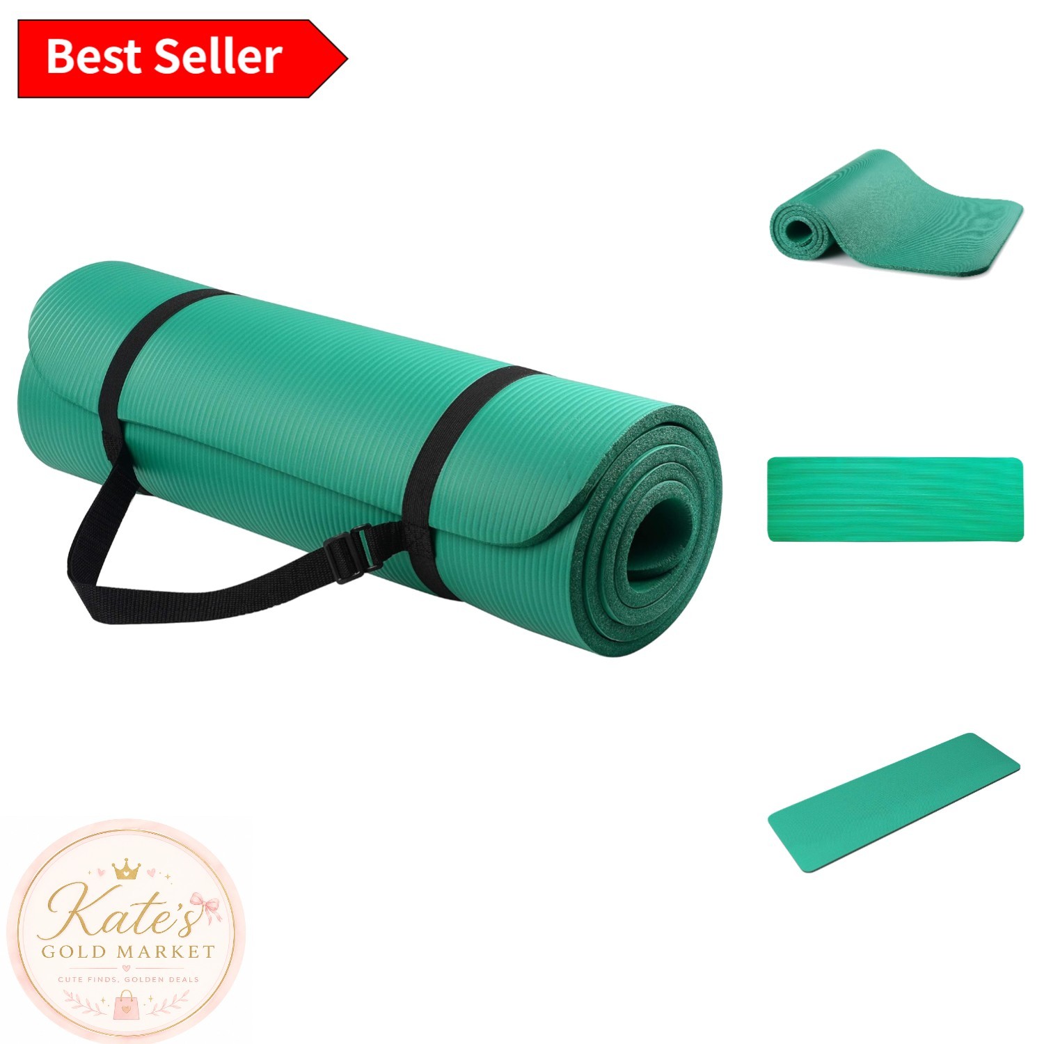 Lightweight 1.8 lbs Yoga Mat – 1/2 Inch Thick Foam with Moisture Resistance